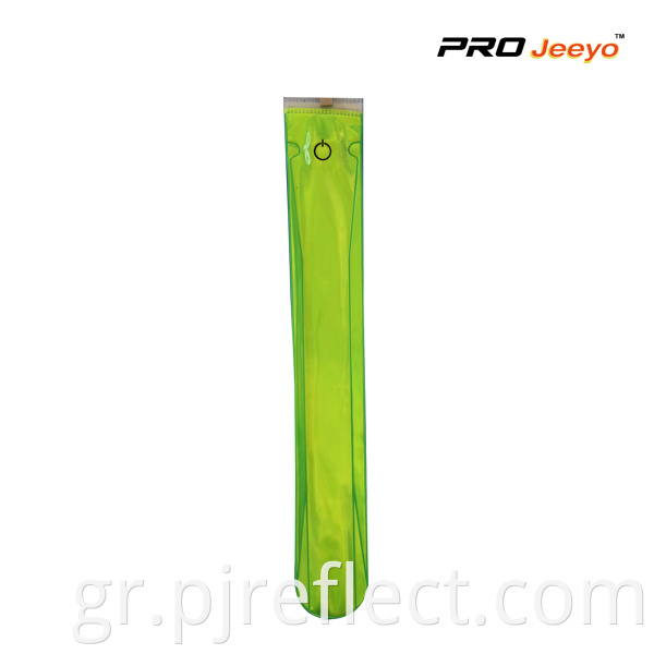 Wb Max012 Reflective Pvc Fluo Green Safety Led Light Slap Band